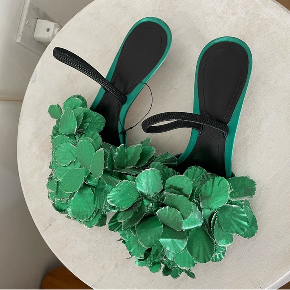 Marco De Vincenzo Green Slingback Sandals Size 35/5 - Picture 5 of 9